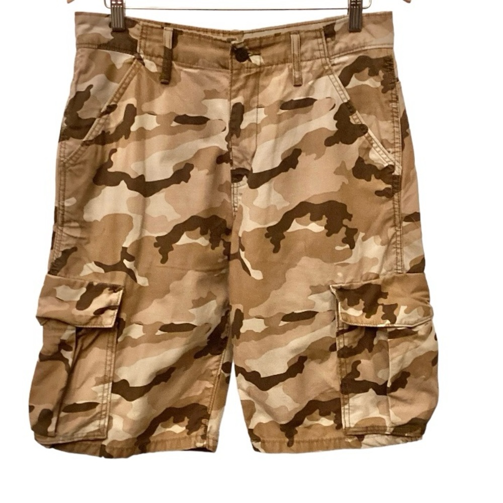 Levi’s 31 Cargo Camo Men’s Shorts Tan Brown Hiking Outdoors 36604-0044